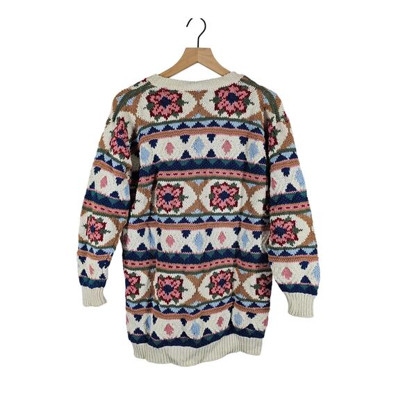 PYKE LTD VINTAGE PATTERNED KNIT CARDIGAN – STYLE 3346 – SIZE L – RAMIE / COTTON - Picture 2 of 13